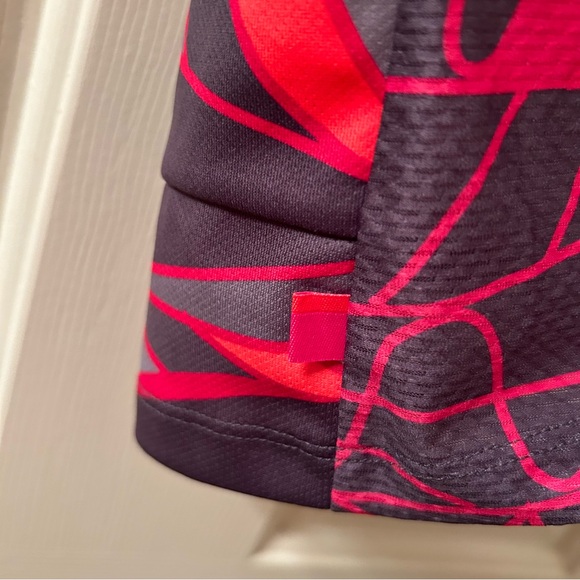 Terry Cycling Sleeveless Jersey Size Medium Pink Grey Geometric Back Pockets - Picture 5 of 6